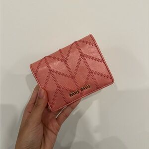 Miu Miu Pink Quilted Women's Wallet